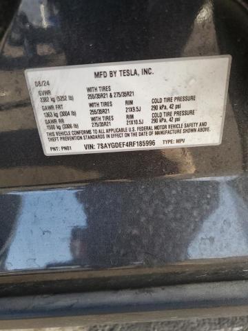 2024 TESLA MODEL Y 7SAYGDEF4RF185996