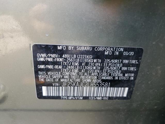 2020 SUBARU FORESTER P JF2SKAJC2LH553581