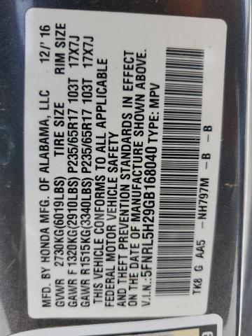 2016 HONDA ODYSSEY LX 5FNRL5H29GB168040