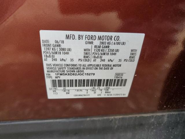 2018 FORD EXPLORER X 1FM5K8D82JGC15270