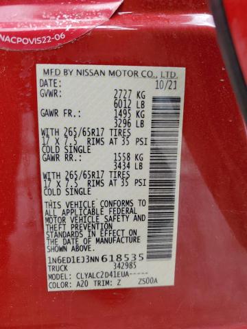 2022 NISSAN FRONTIER S - 1N6ED1EJ3NN618535