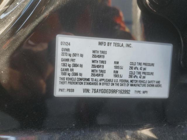 2024 TESLA MODEL Y 7SAYGDED9RF163992