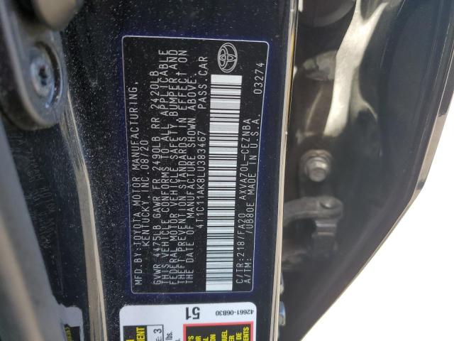 2020 TOYOTA CAMRY LE 4T1C11AK8LU383467