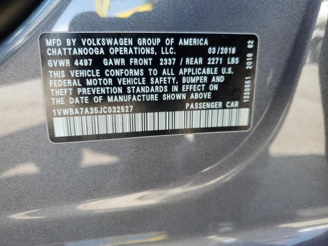 2018 VOLKSWAGEN PASSAT SE 1VWBA7A35JC032527