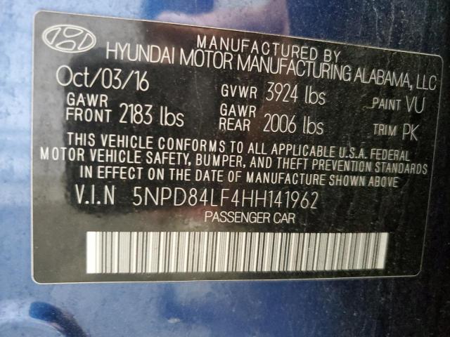 2017 HYUNDAI ELANTRA SE 5NPD84LF4HH141962