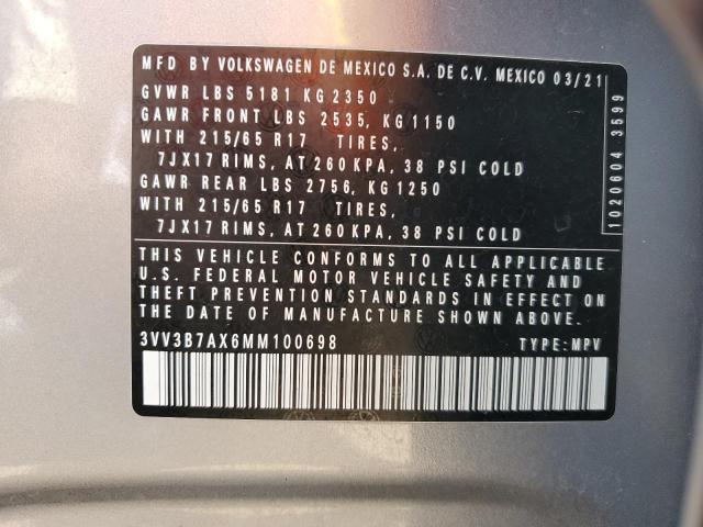2021 VOLKSWAGEN TIGUAN SE 3VV3B7AX6MM100698