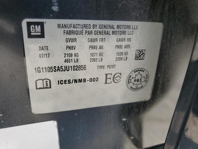 2018 CHEVROLET IMPALA LT 1G1105SA5JU102856