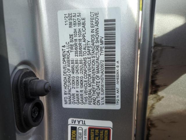 2022 HONDA CR-V EX 5J6RW1H57NA005672