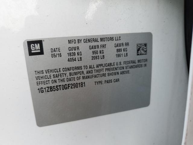 2016 CHEVROLET MALIBU LS - 1G1ZB5ST0GF290181