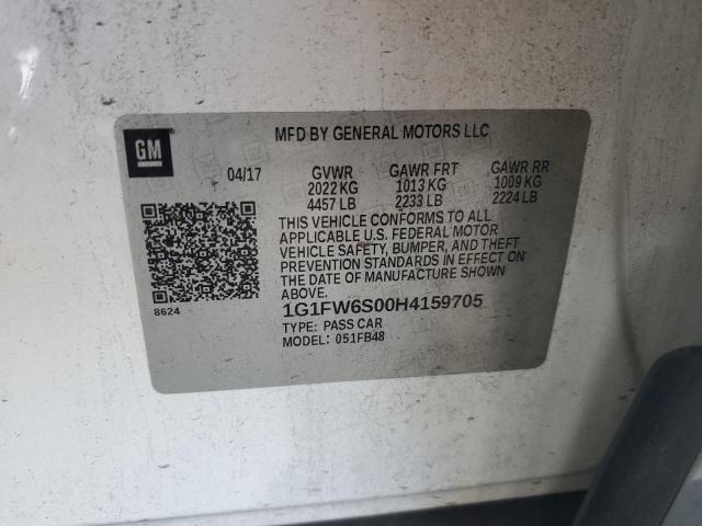 2017 CHEVROLET BOLT EV LT 1G1FW6S00H4159705