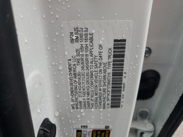 2025 HONDA RIDGELINE 5FPYK3F57SB007315