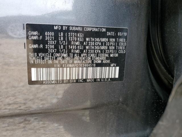 2019 SUBARU ASCENT TOU 4S4WMARD1K3464518