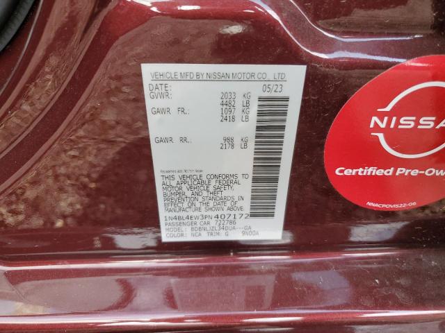 2023 NISSAN ALTIMA SL 1N4BL4EW3PN407172