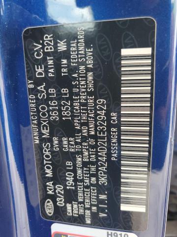 2020 KIA RIO LX 3KPA24AD2LE329429