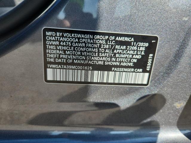 2021 VOLKSWAGEN PASSAT SE 1VWSA7A39MC001625