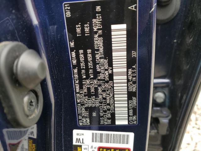 2021 TOYOTA HIGHLANDER 5TDHZRBH7MS557569