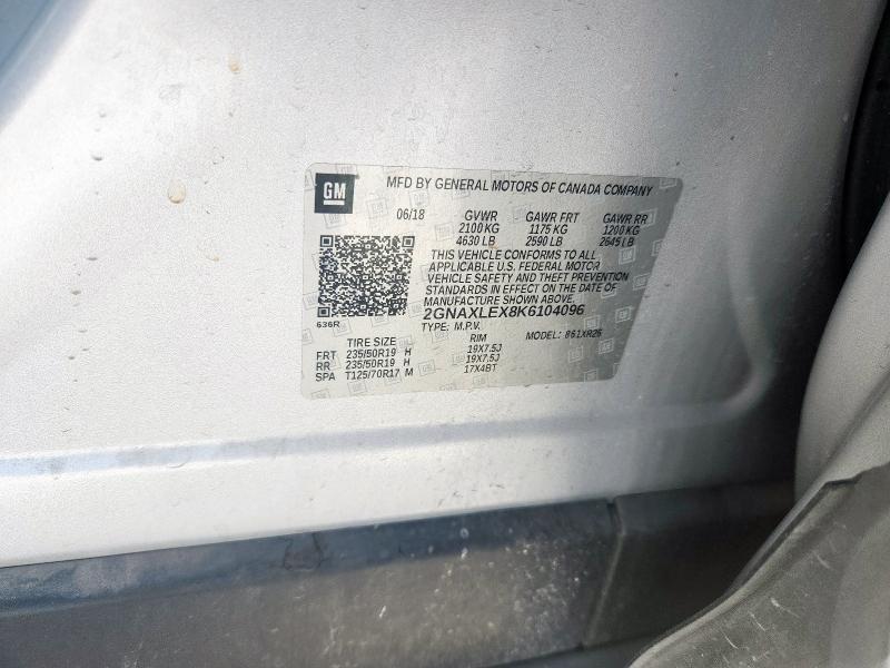 2019 CHEVROLET EQUINOX LT - 2GNAXLEX8K6104096