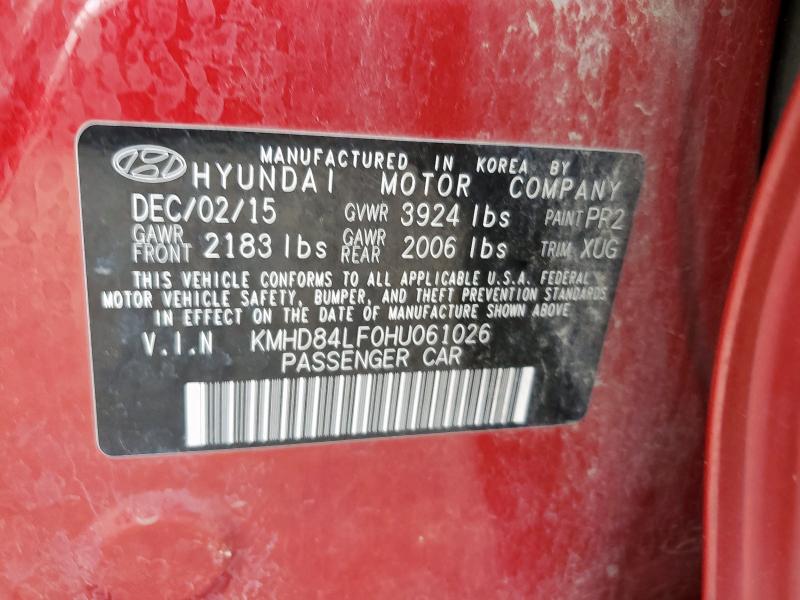 2017 HYUNDAI ELANTRA SE - KMHD84LF0HU061026
