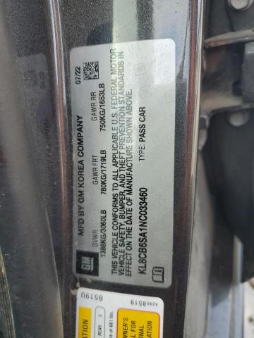 2022 CHEVROLET SPARK LS KL8CB6SA1NC033460