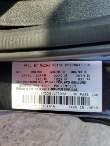 2016 MAZDA 6 TOURING JM1GJ1T55G1402092