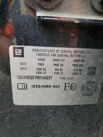 1g6ah5sx7h0194237 - 2017 Cadillac ats luxury - #59689655