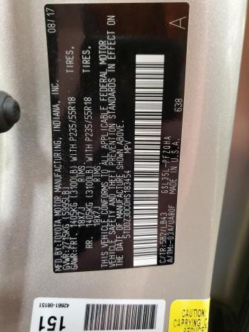 2017 TOYOTA SIENNA XLE 5TDDZ3DC0HS183454
