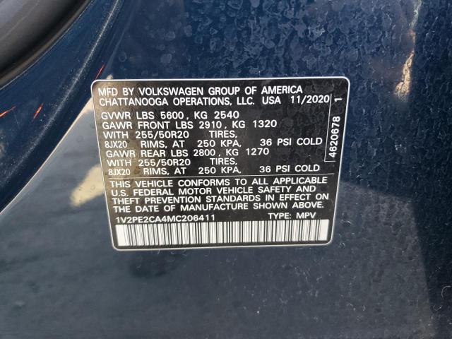 2021 VOLKSWAGEN ATLAS CROS 1V2PE2CA4MC206411