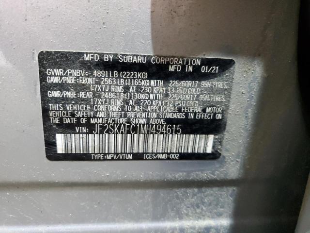 2021 SUBARU FORESTER P JF2SKAFC1MH494615