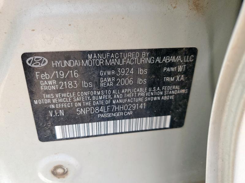 2017 HYUNDAI ELANTRA SE - 5NPD84LF7HH029141
