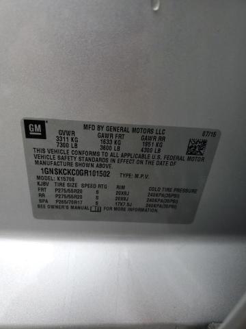 2016 CHEVROLET TAHOE K150 - 1GNSKCKC0GR101502