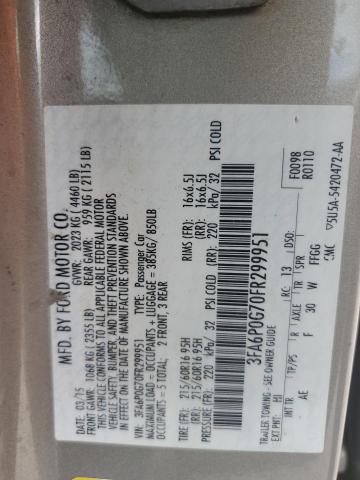 2015 FORD FUSION S - 3FA6P0G70FR299951