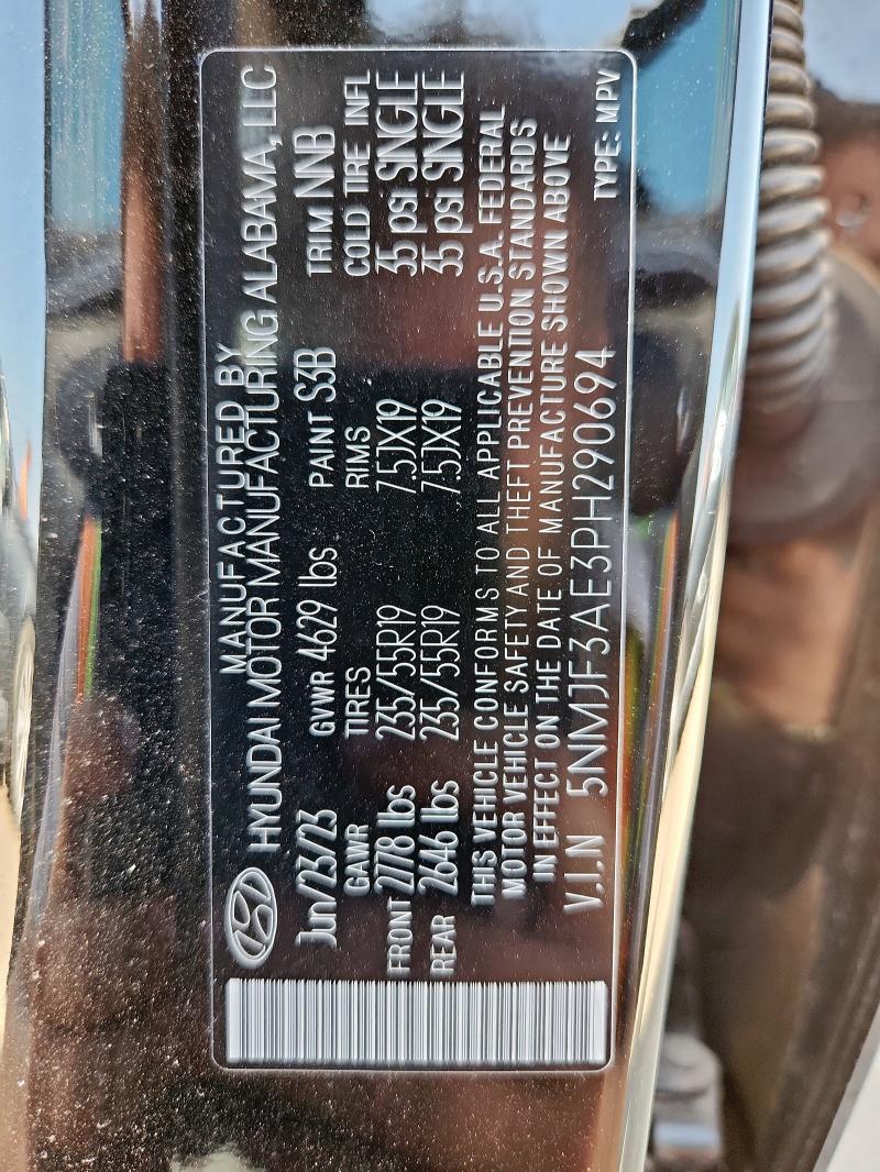 2023 HYUNDAI TUCSON SEL 5NMJF3AE3PH290694