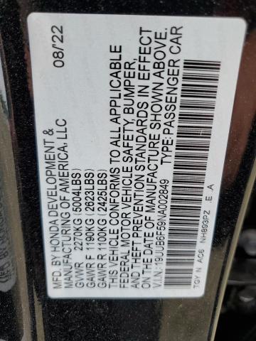 2022 ACURA TLX TECH A 19UUB6F59NA002849