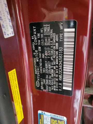 2017 HYUNDAI TUCSON LIM KM8J3CA40HU583183
