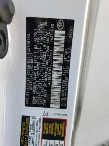 2016 TOYOTA CAMRY LE - 4T1BF1FK1GU123441