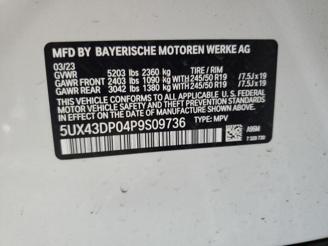 2023 BMW X3 SDRIVE3 - 5UX43DP04P9S09736
