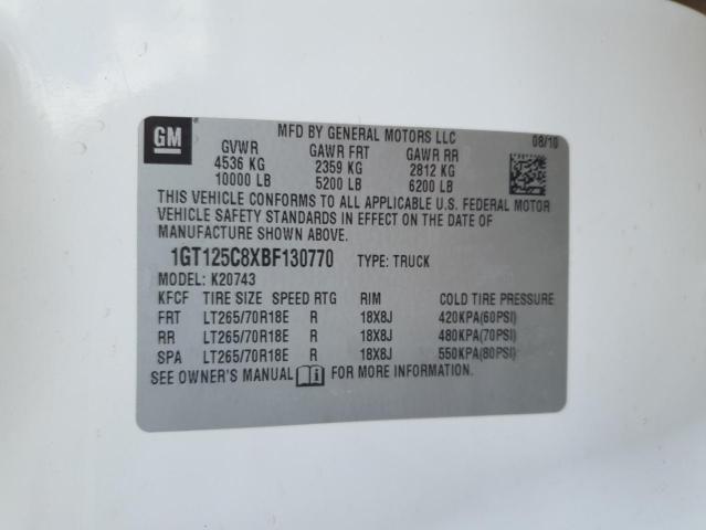 2011 GMC SIERRA K25 - 1GT125C8XBF130770