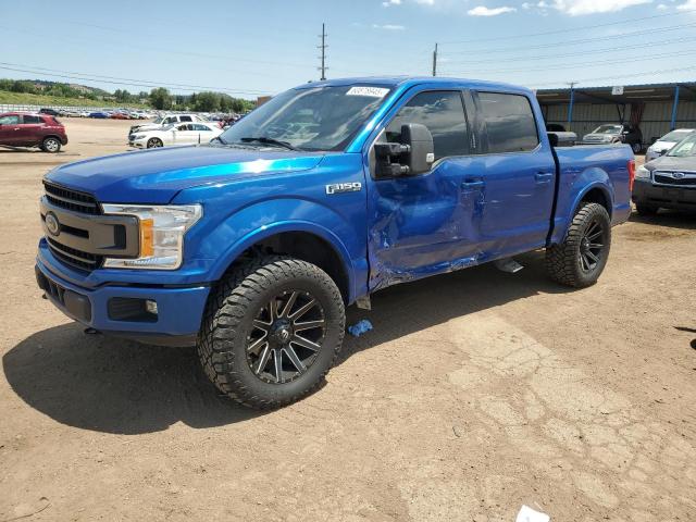 FORD F150 SUPER 2018 blue  gas 1FTEW1EP4JKF43762 photo #1