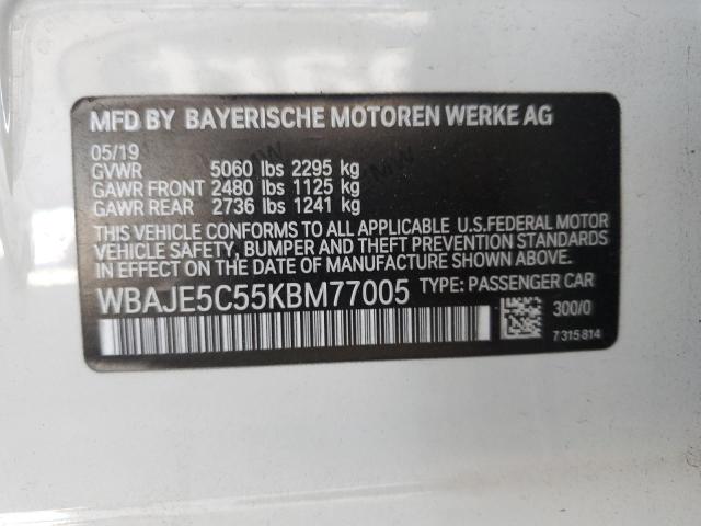 2019 BMW 540 I - WBAJE5C55KBM77005
