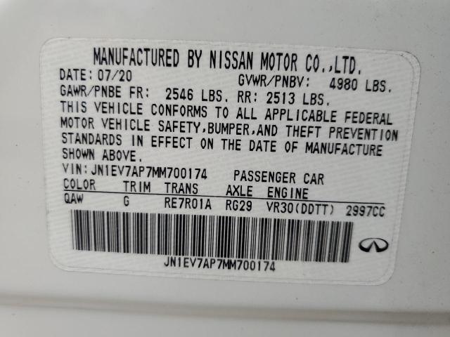 2021 INFINITI Q50 PURE JN1EV7AP7MM700174
