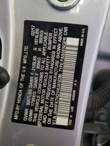 2017 HONDA CIVIC LX SHHFK7H21HU419280
