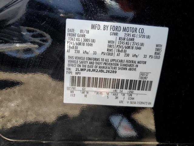 2018 LINCOLN MKX PREMIE 2LMPJ8JR2JBL26289