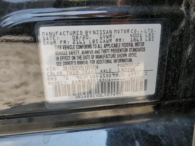 2020 NISSAN SENTRA SV 3N1AB8CV0LY274994