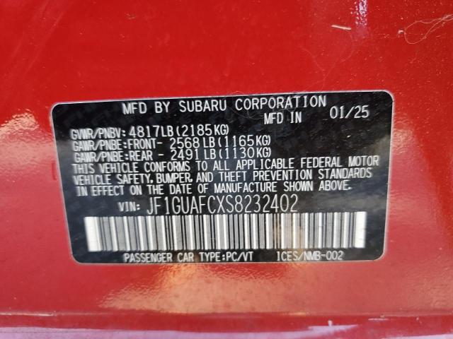 2025 SUBARU IMPREZA SP JF1GUAFCXS8232402