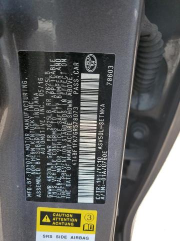 2016 TOYOTA CAMRY LE 4T4BF1FK7GR578073