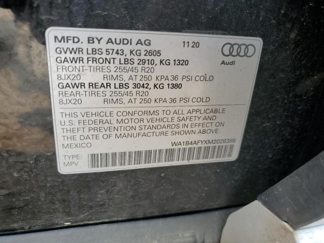 2021 AUDI SQ5 PREMIU WA1B4AFYXM2028389