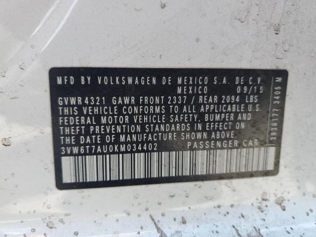 2019 VOLKSWAGEN GTI S - 3VW6T7AU0KM034402