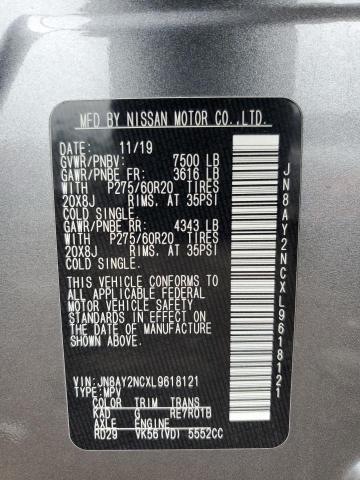 2020 NISSAN 180SX JN8AY2NCXL9618121