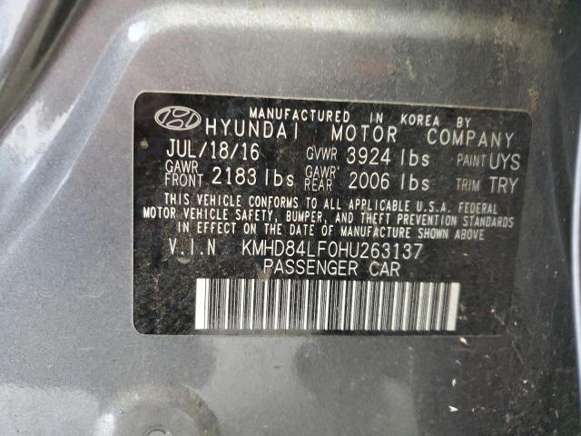 2017 HYUNDAI ELANTRA SE KMHD84LF0HU263137