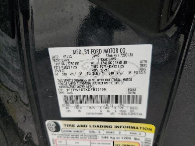 2013 FORD F150 SUPER - 1FTFW1ETXDFB33188